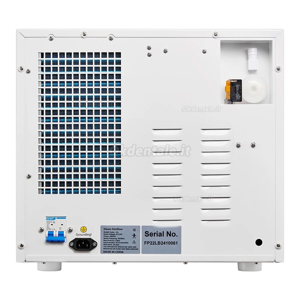 Sterilizzatore autoclave classe B dentale Fomos Foster Plus 22L con stampante e funzione di asciugatura